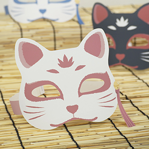 おうち縁日　きつねのお面　レッド