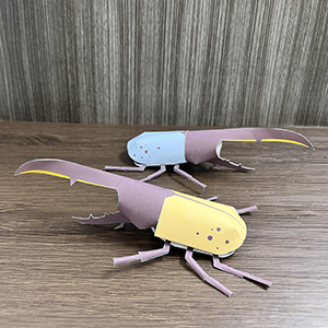 昆虫ペーパークラフト　ヘラクレスオオカブト