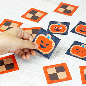 ハロウィン　かぼちゃ絵あわせカード