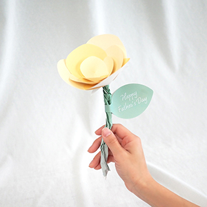 父の日　立体的なお花のメッセージカード