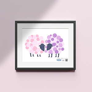 ちぎり絵　ひつじ