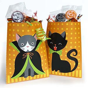 ハロウィン　バック　ネコ