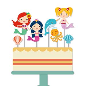 カップケーキトッパー　マーメイド