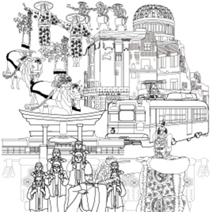 【大人の塗り絵素材】広島