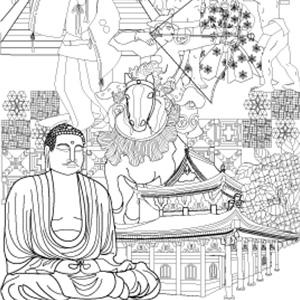 【大人の塗り絵素材】神奈川