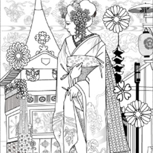 【大人の塗り絵素材】京都