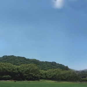 紙で作る鉄道ジオラマ「背景日中 側面」