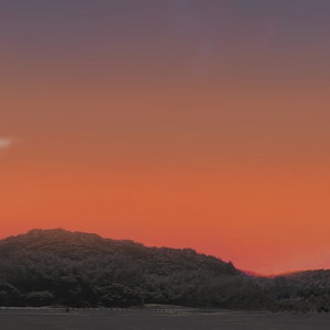 紙で作る鉄道ジオラマ「背景夕焼け 側面」