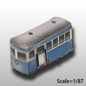 ペーパークラフト鉄道模型 「2軸気動車2 ウェザリング仕様」
