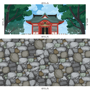フィギュア 撮影・展示用 ペーパーステージ（神社）