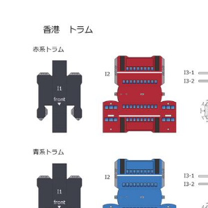 ペーパークラフト鉄道模型  「香港の建物 トラム」