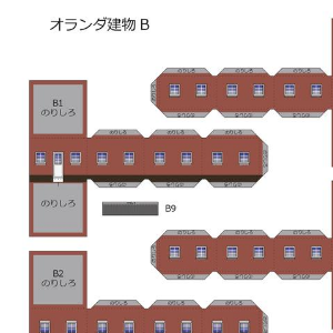 ペーパークラフト鉄道模型 「オランダの建物 Bタイプ（ブラウン）」