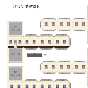 ペーパークラフト鉄道模型 「オランダの建物 Bタイプ（ベージュ）」