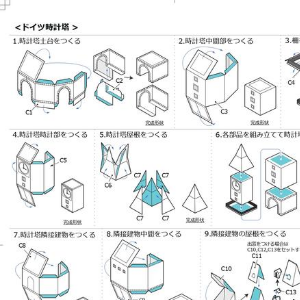 ペーパークラフト鉄道模型 「ドイツの建物 共通組立説明書」