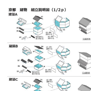 ペーパークラフト鉄道模型 「日本の建物 共通組立説明書」