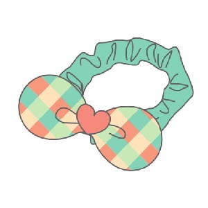 [ミシンレシピ] ふわもこリボンシュシュ