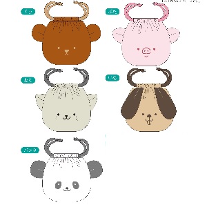 [ミシンレシピ] 種類がいっぱい！どうぶつ巾着