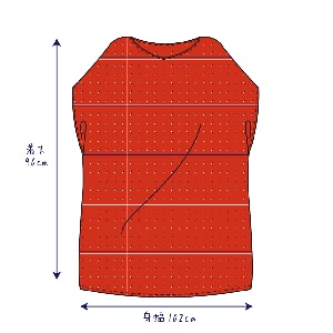 [ミシンレシピ] あっという間！！型紙いらずの簡単ワンピース