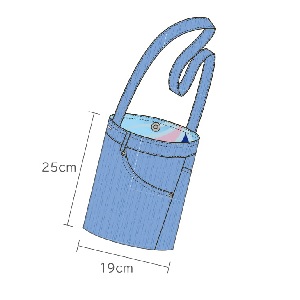 [ミシンレシピ]ジーンズのポケットを活かして作るポシェット
