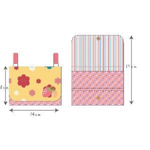 [ミシンレシピ] 入園入学準備・移動ポケット