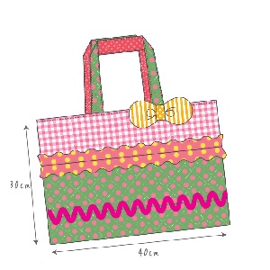 [ミシンレシピ] 手作り入園入学準備・ふわもこリボンのトートバッグ