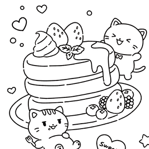 塗り絵-スイーツ