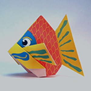 ペーパークラフト折り紙（熱帯魚）