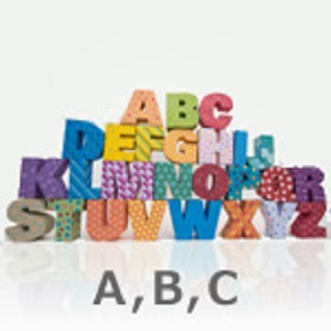 アルファベットのペーパークラフト（A,B,C）