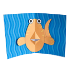 お魚のポップアップカード