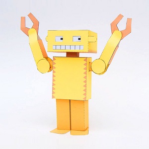ロボットのペーパークラフト（難易度：標準）