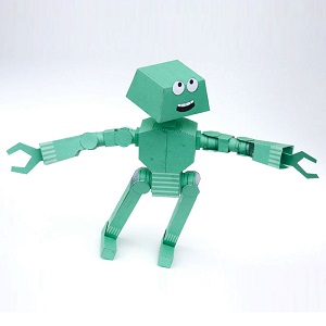 ロボットのペーパークラフト（難易度：難しい）