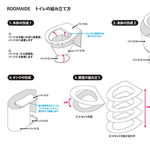 ミニュチュアルーム_トイレの組み立て方