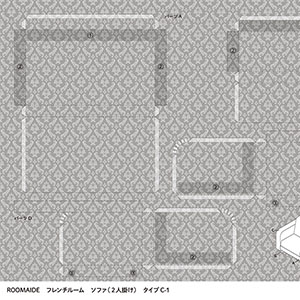 ミニュチュアルーム_ソファ(2人掛け)08