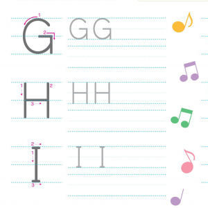 【えいご】アルファベット練習シート G～L