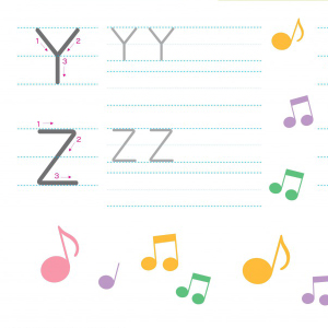 【えいご】アルファベット練習シート Y～Z