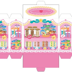 「空き箱ハウス」スイーツショップ棚