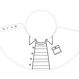「立体塗り絵」おとこのこ