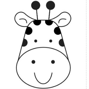 動物ぬり絵_キリン
