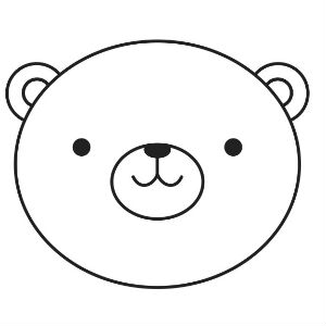 動物ぬり絵_クマ