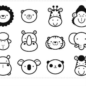 動物ぬり絵_みんな集合
