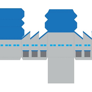 「まちづくりキット」三角屋根の工場
