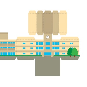 「まちづくりキット」時計台のある学校