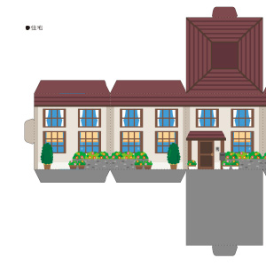 まちづくりキットのペーパークラフト