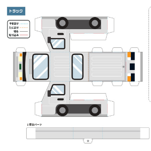 JR貨物全面協力「JR貨物まるごとペーパークラフト」農家のトラック