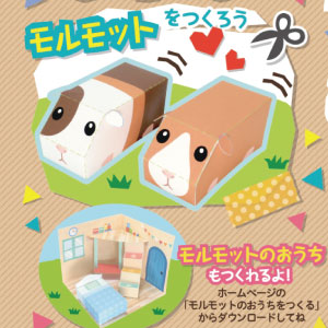 「どうぶつ・ものしり ペーパークラフト」モルモット