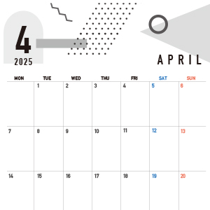 25年度カレンダーモノクロ１