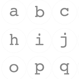 壁飾りアルファベット小文字 小 （グレー・ピンク・ ベージュ・ネイビー）