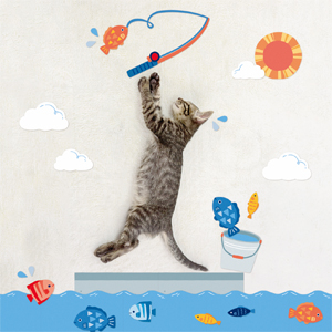 猫用寝相アートセット_1