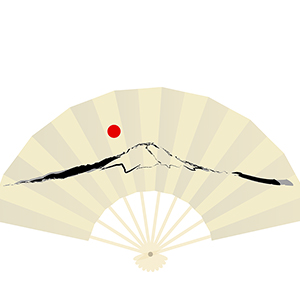 富士柄扇子