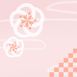梅と市松_薄桜色